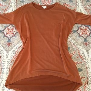 LuLaRoe XXS Irma - solid rust orange!